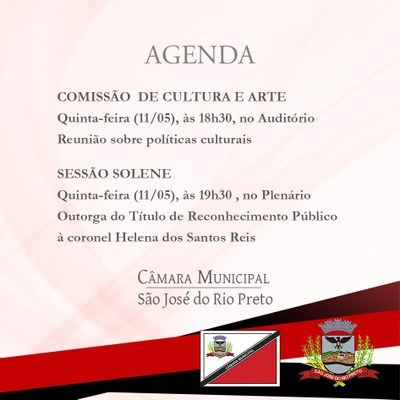 Reunião da Comissão de Cultura e sessão solene marcam agenda desta quinta-feira na Câmara