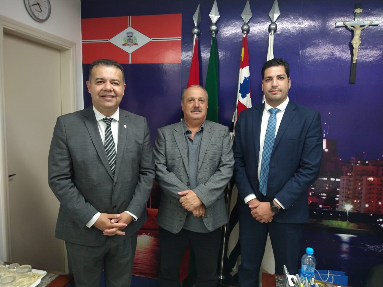 Marcelo Henrique, Pauléra e Michel Pierre na presidência da Câmara