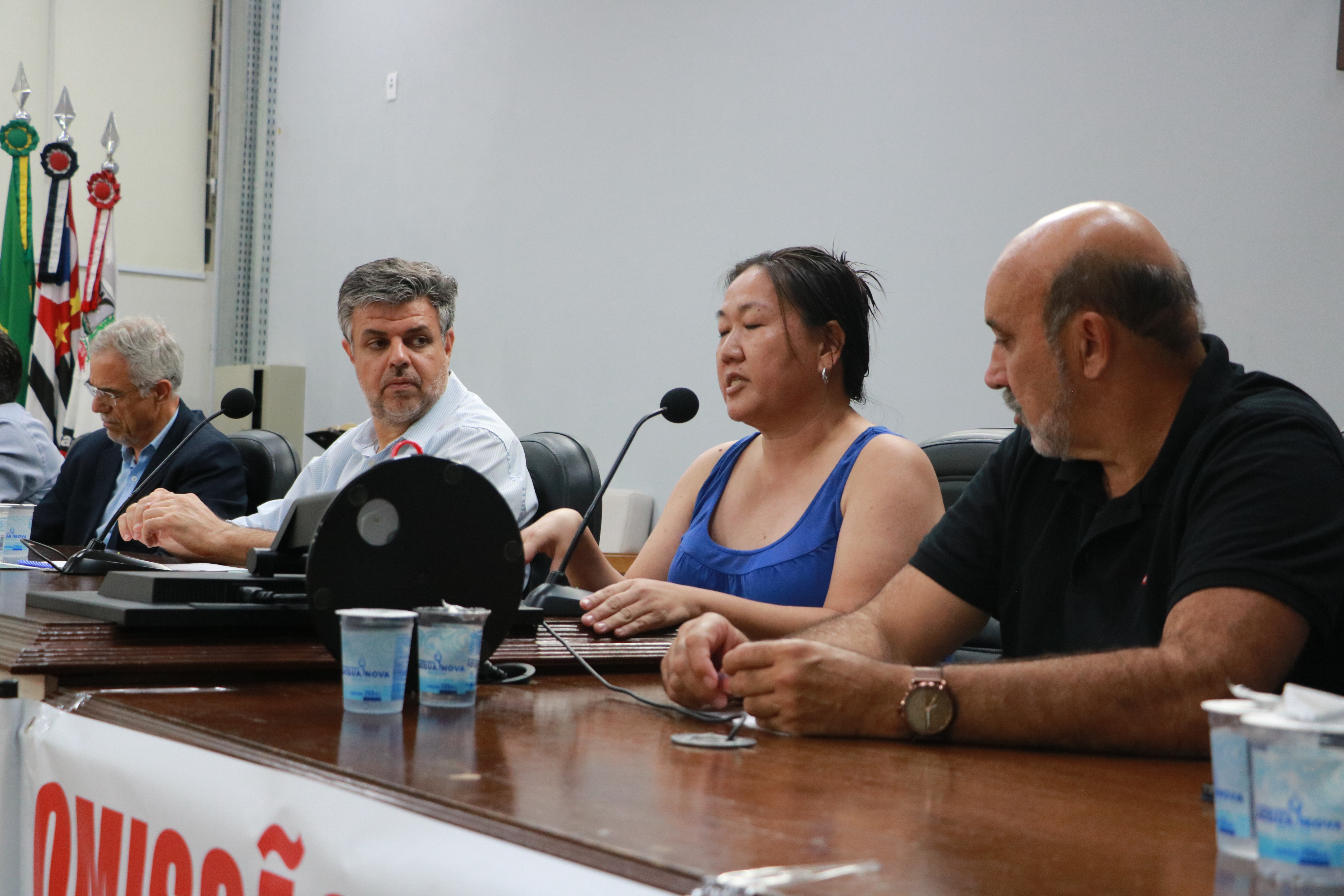 Presidente da associação, Silvia Iwasa fala com vereadores