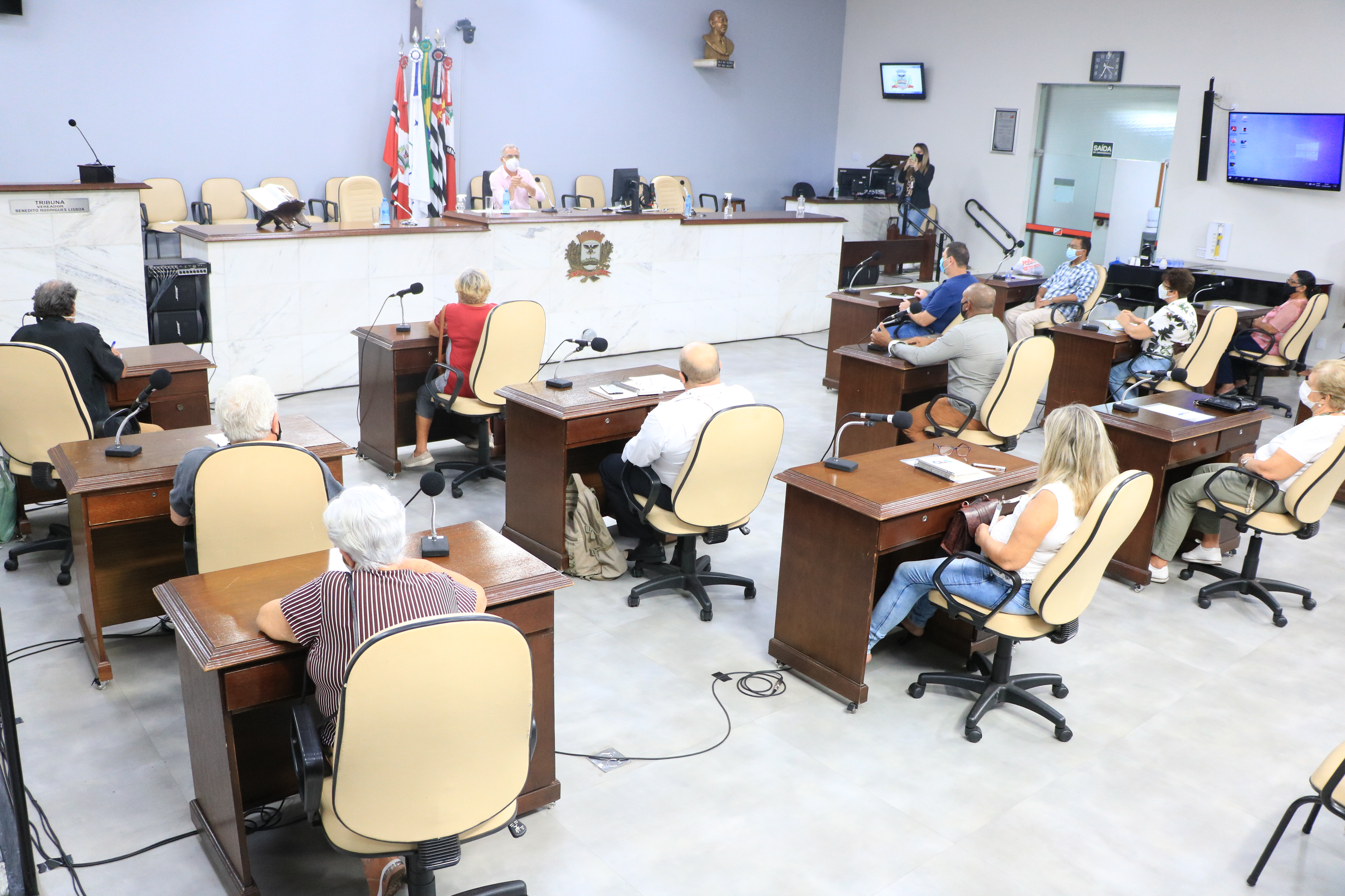 Conselheiros participaram de reunião no Plenário da Câmara