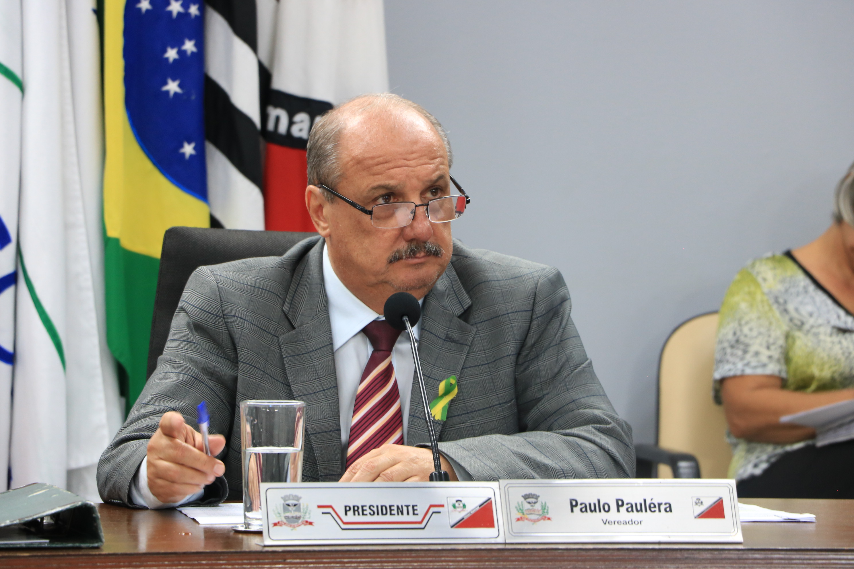 Presidente da Câmara Municipal de São José do Rio Preto, vereador Paulo Pauléra, durante a 31ª sessão ordinária de 2019