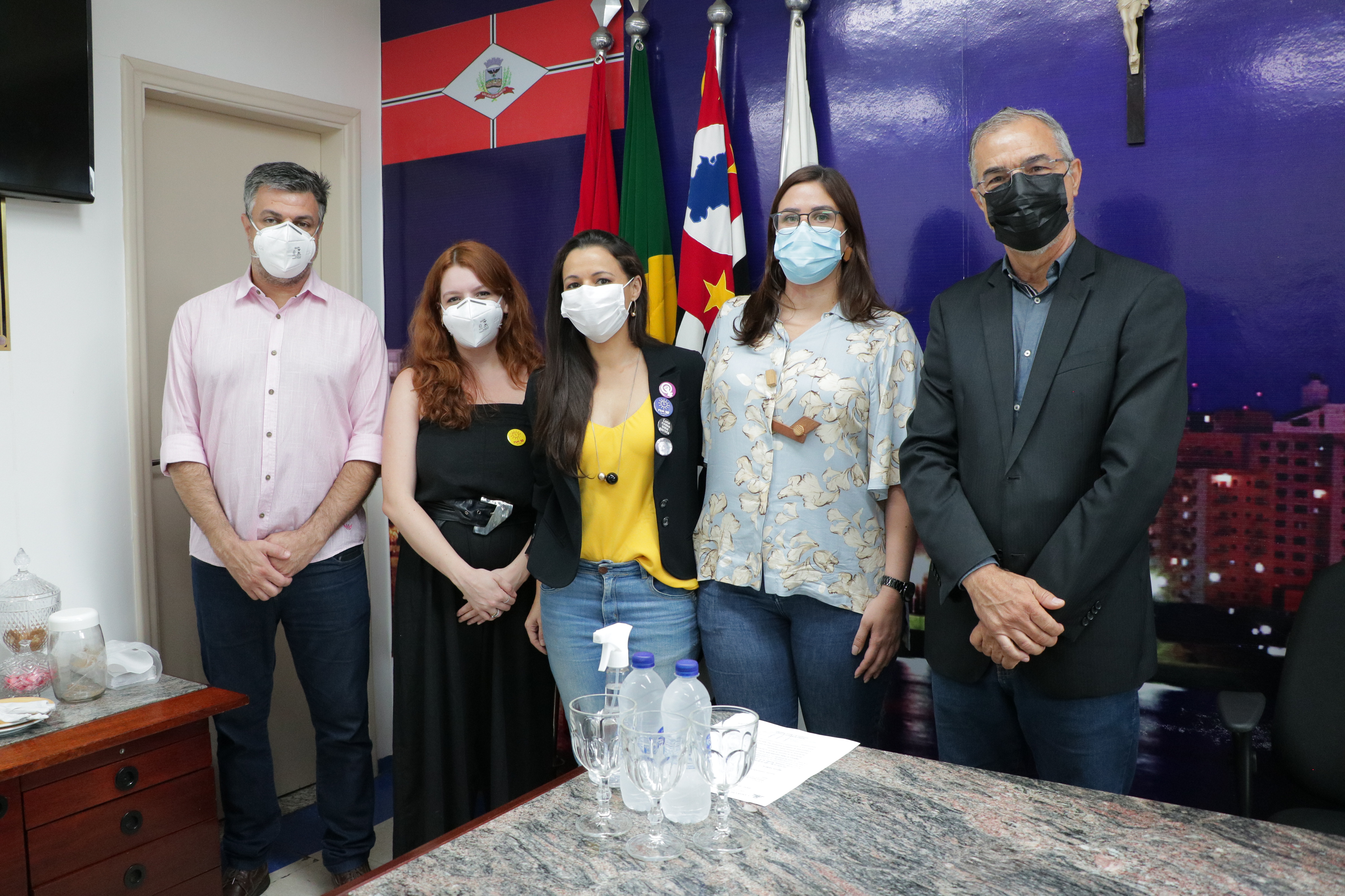 Rillo, Luciana Fontes, Franciele Falsoni, Jéssica Oliveira e Pedro Roberto