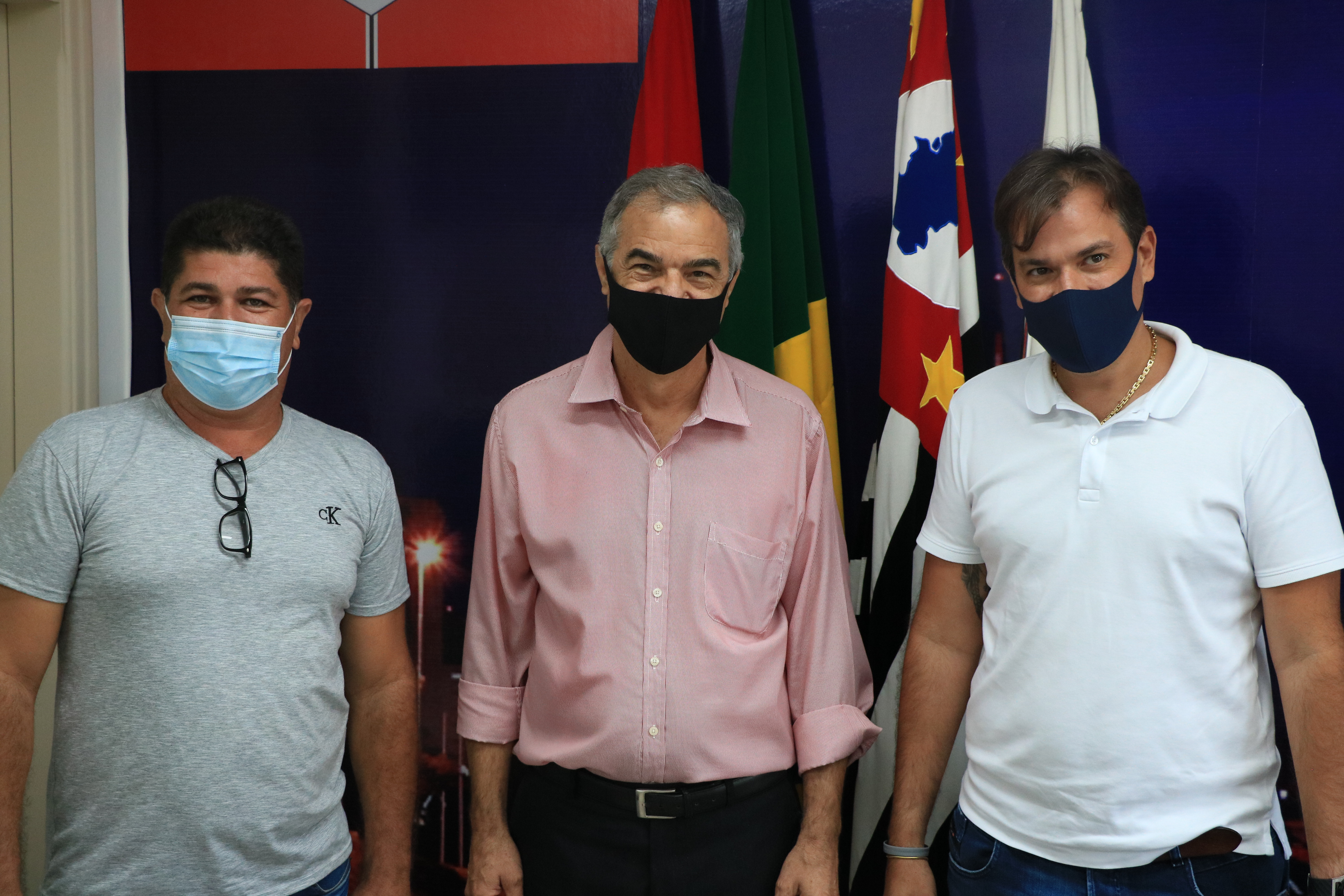 Rossini Diniz, Pedro Roberto e Fábio Marcondes durante posse