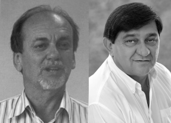 Os vereadores Alcides Zanirato e cabo Targas